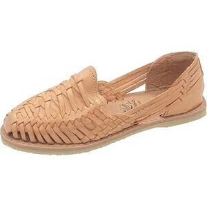 Fiesta Brands Mexican Boho Woven Huaraches For Women Mexicanos Sandals, Tan, 7